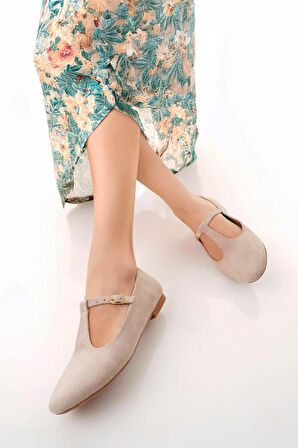 T-Strap Mary Jane Tasarım Babet