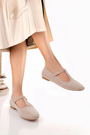 T-Strap Mary Jane Tasarım Babet