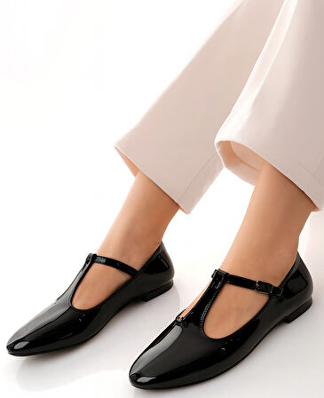 T-Strap Mary Jane Tasarım Babet