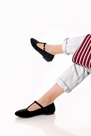 T-Strap Mary Jane Tasarım Babet