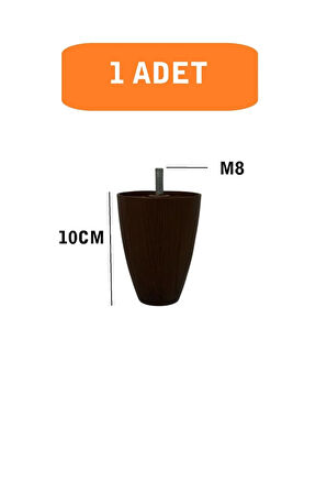 Kanepe Koltuk Tv Ünitesi Konsol Yükseltme Adalya Model Plastik Ayak 10 Cm Ceviz Renk 1 Adet
