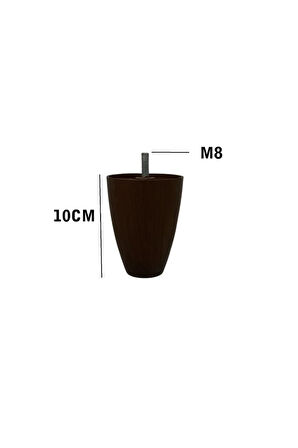 Kanepe Koltuk Tv Ünitesi Konsol Yükseltme Adalya Model Plastik Ayak 10 Cm Ceviz Renk 8 Adet