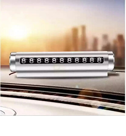 Point Gri Metal Kasa Numara Çevirmeli Araç İçi Telefon Numaratör Park Numarası Araba Numaratör