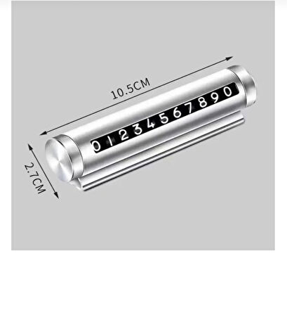 Point Gri Metal Kasa Numara Çevirmeli Araç İçi Telefon Numaratör Park Numarası Araba Numaratör