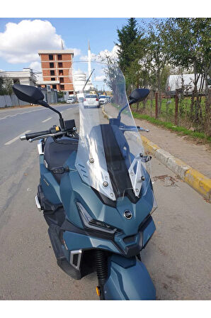 MOTOCAM SYM Adx 125 Siperlik Ön Cam 2023-2025 Model 62cm Şeffaf Renkli 4mm