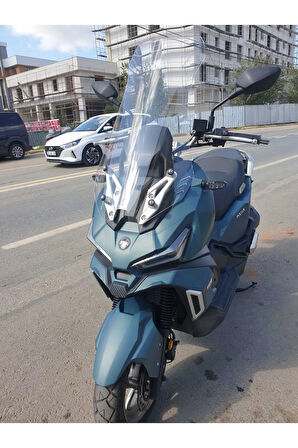 MOTOCAM SYM Adx 125 Siperlik Ön Cam 2023-2025 Model 62cm Şeffaf Renkli 4mm