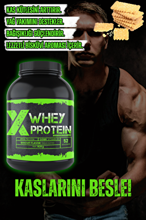 Xprotein Whey Protein Tozu 1820 Gr Bisküvi Aromalı