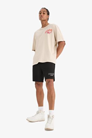 DeFactoFit NBA Miami Heat Standart Fit Kısa Paça Şort B9915AX25SPBK81