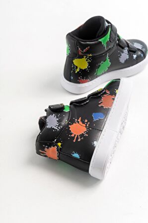 Mnpc  Erkek Çocuk Siyah Suni Deri Çocuk Bot