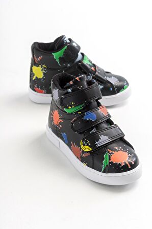 Mnpc  Erkek Çocuk Siyah Suni Deri Çocuk Bot