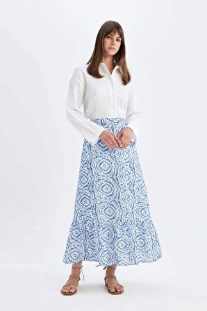 DeFacto A Kesim Desenli Vual Maxi Etek C9833AX24HSBE696