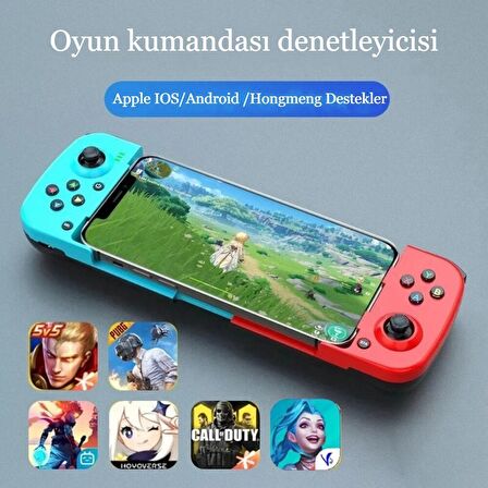 Kablosuz Bluetooth D3 Apple IOS Android için Gamepad Joyistik teleskopik oyun denetleyici