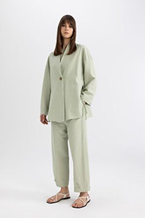 DeFacto Harem Keten Karışımlı Pantolon B7506AX24SPGN1156