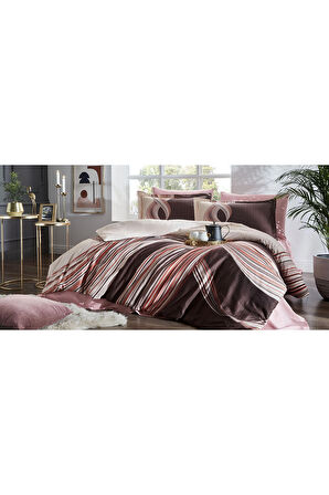 Özdilek Pink Wave Çift Kişilik Soft Life Saten Nevresim Takımı