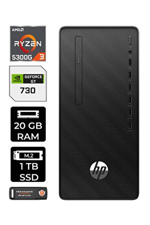 HP 295 G9 RYZEN 3 5300G 20GB RAM 1TB SSD GT730/4GB W11PRO 6D391EA MASAÜSTÜ PC & PER4 BELLEK