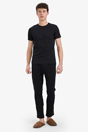 Regular Fit Basic Düz Cepli Pijama Altı