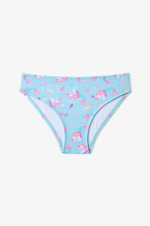 Kız Çocuk Unimermaid Unicorn Desenli Halter Bikini Takımı