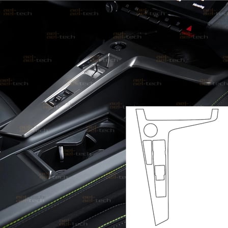 Peugeot 308/408 Uyumlu Vites Etrafı 5D Karbon Görünümlü TPU Koruma 2023-2026