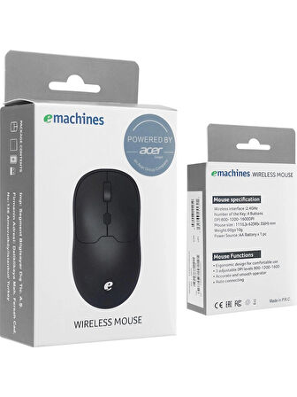 Acer eMachines EAM070 Usb Siyah 2.4Ghz Kablosuz Mouse