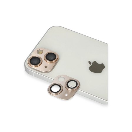 İphone 13 Pers Alüminyum Kamera Lens - Gold