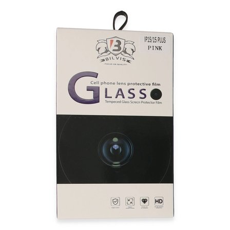 İphone 15 Bilvis Titan Kamera Lens - Pembe