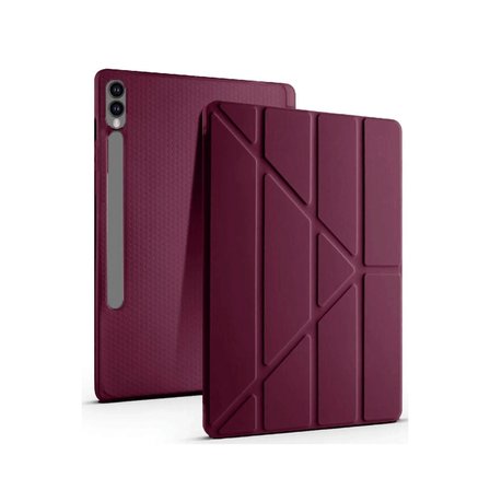 Galaxy X610 Tab S9 Fe Plus 12.4 Kılıf Kalemlikli Mars Tablet Kılıfı - Mürdüm