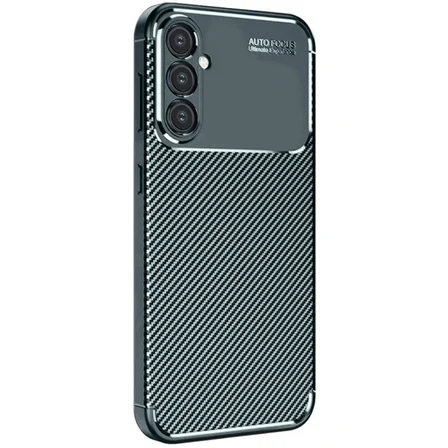Galaxy S25 Plus Kılıf Auto Focus Karbon Kapak - Koyu Yeşil