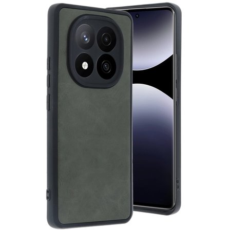 Redmi Note 14 Pro 5G Kılıf Aras Deri Kapak - Koyu Yeşil