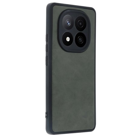 Redmi Note 14 Pro 5G Kılıf Aras Deri Kapak - Koyu Yeşil