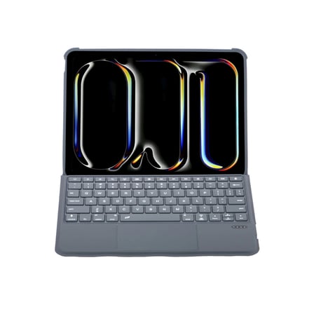 T5510D İpad Pro 13 (2024) Kılıf Palermo Ledli Klavyeli Standlı Tablet Kılıfı - Siyah