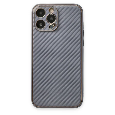 İphone 13 Pro Max Kılıf Coco Karbon Silikon - Gri