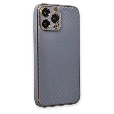 İphone 13 Pro Max Kılıf Coco Karbon Silikon - Gri