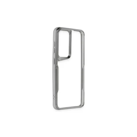 Galaxy A15 4G Kılıf Boyi Silikon Kapak - Gümüş