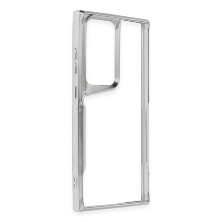 Galaxy S24 Ultra Kılıf Boyi Silikon Kapak - Gümüş