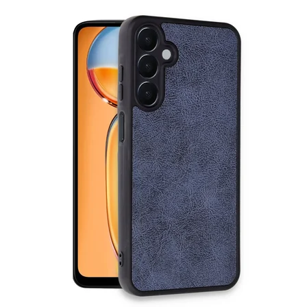 Galaxy A35 5G Kılıf Aras Deri Kapak - Lacivert