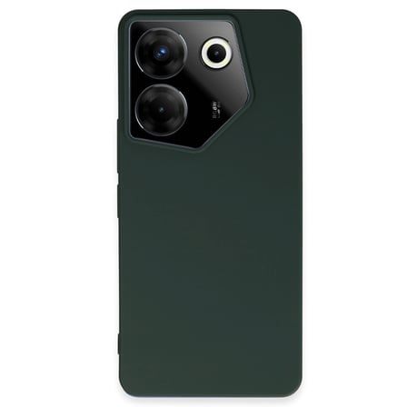 Tecno Camon 20 Pro 5G Kılıf First Silikon - Koyu Yeşil