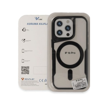 İphone 16 Pro Kılıf Boyi Magsafe Silikon Kapak - Siyah