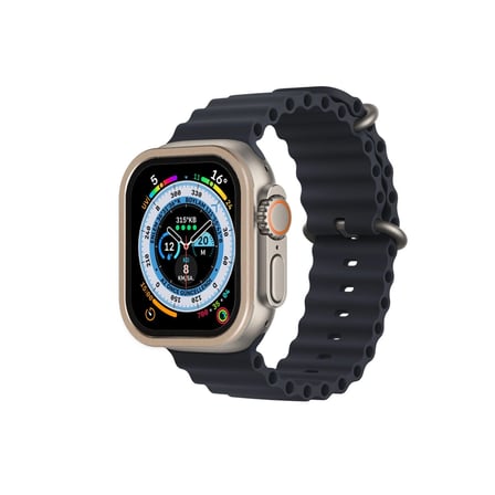 Watch Ultra 49Mm Alüminyum Kasa Cam Ekran Koruyucu - Gold