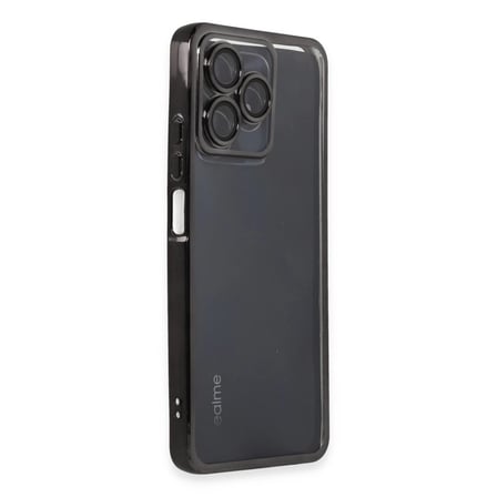 Realme C53 Kılıf Lensli Silikon - Siyah