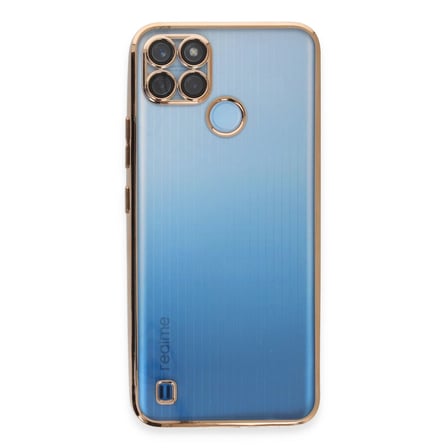 Realme C25Y Kılıf Lensli Silikon - Gold