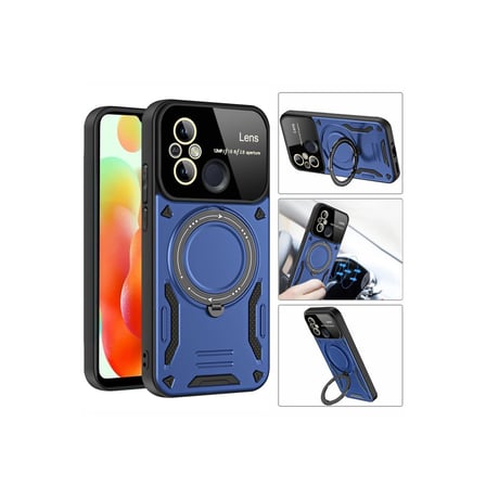 Redmi 12C Kılıf Joy Lens Standlı Kapak - Siyah
