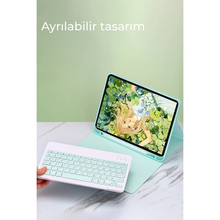 Matepad Se 11 Kılıf Kc01 Smart Klavyeli Tablet Kılıfı - Pembe