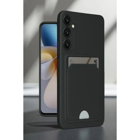 Galaxy A16 5G Kılıf Kelvin Kartvizitli Silikon - Koyu Yeşil