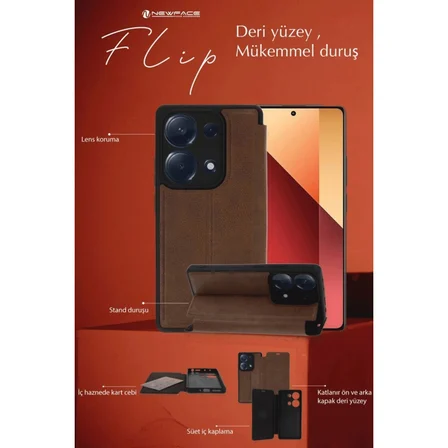 Galaxy A26 Kılıf Flip Cover - Kırmızı