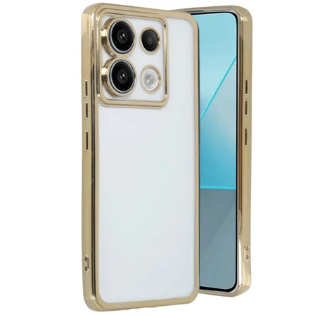 Redmi Note 13 Pro 5G Kılıf Lensli Silikon - Gold