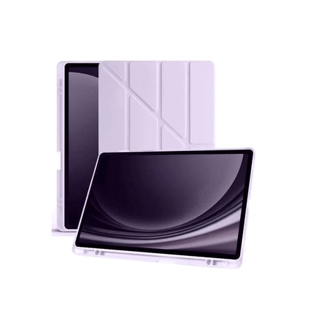 Galaxy X610 Tab S9 Fe Plus 12.4 Kılıf Kalemlikli Mars Tablet Kılıfı - Lila