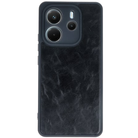 Redmi Note 14 4G Kılıf Aras Deri Kapak - Siyah