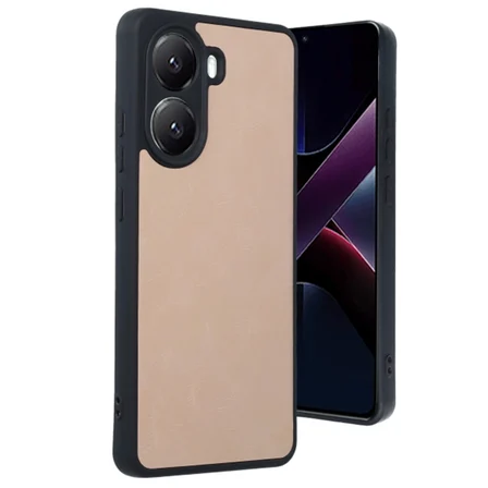 Poco X7 Pro Kılıf Aras Deri Kapak - Pudra