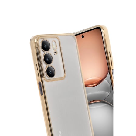 Realme C75 4G Kılıf Lensli Silikon - Gold