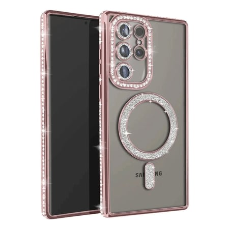 Galaxy S23 Ultra Joke Simli Magneticsafe Kılıf - Pembe
